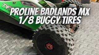 Proline Badlands MX 1/8 Buggy Tires and Wheel Combo