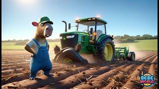 Capy’s Farm Fun: Sing Along with the Tractor Adventures!  | Cute Animal Song for Kids