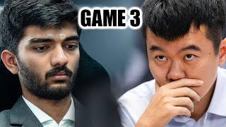 Gukesh vs Ding || GAME 3 || FIDE World Chess Championship Match 2024