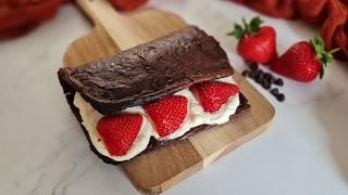 4 Ingredients Chocolate Cottage Cheese Flatbread Recipe