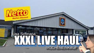 XXXL LIVE IM ALDI UND NETTO | KOMM WIR GEHEN ZUSAMMEN EINKAUFEN | WOCHENEINKAUF