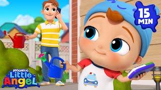 Follow What I Do Song | 15 MIN LOOP | Little Angel | Kids Songs and Nursery Rhymes