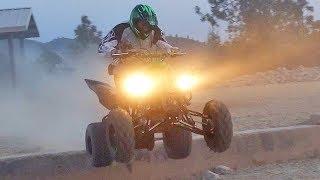 Crazy Fun  Trail Ride at Night on the Raptor 700