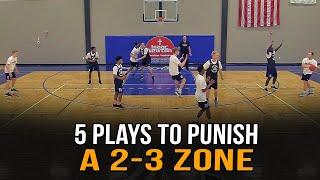 5 Plays To Punish A 2-3 Zone | Best Zone Offense Plays