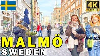 MALMÖ  Sweden. City walking tour in Malmö, Sweden | 4K HDR 60fps