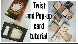 DIY Twist & Pop Up Card Super Easy Tutorial | Unique Twist and Popup Card For Scrapbook 