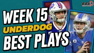 The Best Underdog Picks in Week 15! | 2024 Fantasy Football Advice