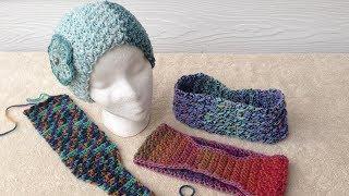 Crochet Tutorial  EAR WARMERS w/Graduated Nape, for less bulk ~ Grit & Rib Stitches (Ep. 41)