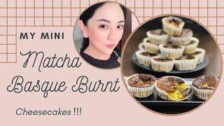 FOOD DIARIES: My Mini MATCHA BASQUE BURNT CHEESECAKES !!! (Keto- Friendly / Low Carb)