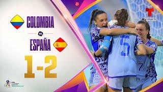 Highlights & Goals: Colombia vs. España 1-2 | Copa Mundial Femenina Sub-17 | Telemundo Deportes