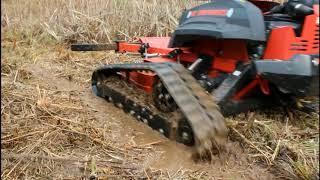 RC Mowers TK-52XP Tracked Slope Mower on Wet & Muddy Ground