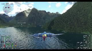 Microsoft Flight Simulator 2020 Milford Soud (NZ) landing