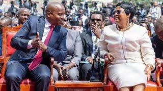 KINDIKI WIFE APPEARANCE WORRY KENYANS SAYING SHE LOOKS CONFUSED & UNHAPPY, SEE DURING RUTO EXIT GREE