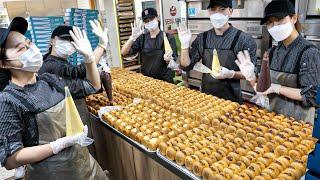 famous specialty bread that uses 1000 eggs every day - korean street food