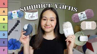 ranking 11 summer yarns I've used - they aren't that bad! cotton, silk, and linen yarn blends review