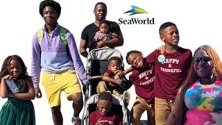 DADDY DUTIES WITH WOOD 🪵 SEAWORLD ORLANDO, FL WITH MY WIFE & 7 KIDS 