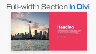 How to Make Full Width Sections in Divi | Divi how to make full width columns  | HGraphicsPro