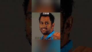 Ms Dhoni Pixel art in Minecraft #shorts #minecraft #viral #msdhoni #fyp