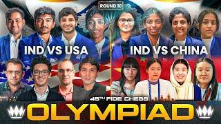 Chess Olympiad 2024 Round 10 | India vs USA (Open), India vs China (Women)