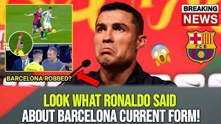  BREAKING: CRISTIANO RONALDO RESPONDS TO BARCELONA FEELING 'ROBBED'! FOOTBALL NEWS