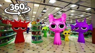 Incredibox Sprunki In Supermarket 360° | 4K | VR | 360 Video