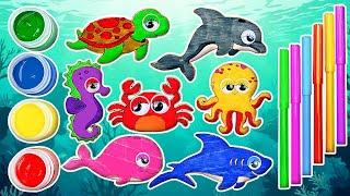 Who lives in the ocean?  | Best Learn Colors for Kids | Preschool Toddler Learning Video