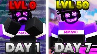 Can I Get LEVEL 50 In 7 Days? Day 1. (Roblox Bedwars)