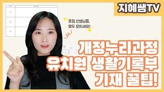 유아교육 꿀팁 ｜ ep43. 개정누리과정 유치원 생활기록부 기재 꿀팁!｜Korea kindergarten preschool tip