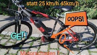 E-Bike  Tuning ihn nur einem Schritt | 25-45km/h gesteigert / Bosch