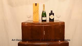 Art Deco Vintage 1920s Cocktail Cabinet Drinks