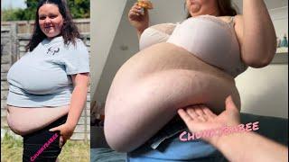 BBW WEIGHT GAIN DENIAL ROLEPLAY - My feeder makes my belly fatter with a dozen donuts!