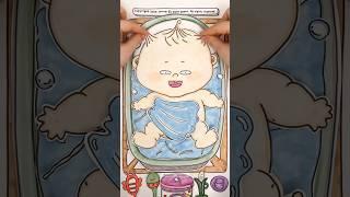 아기돌보기 ASMR baby massage #paperdiy #drawing #asmr #massage #baby #종이놀이