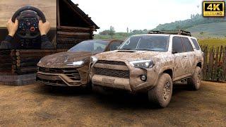 Rebuilding Toyota 4Runner & Lamborghini Urus | Forza Horizon 5 | Logitech g29 gameplay