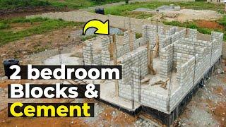 Quantity of blocks and cement for a 2 bedroom House superstructure