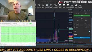 Trading Unemployment Claims With My 20 FastTrackTrading 150k Accounts! 55% OFF FTT ACCOUNTS!