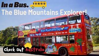 In a bus: Traveling in the Blue Mountains Explorer