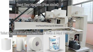 Plus Model Manual Band Saw Machine for Cutting Toilet Paper Kitchen Towel Rolls Maxi Rolls Nonwoven