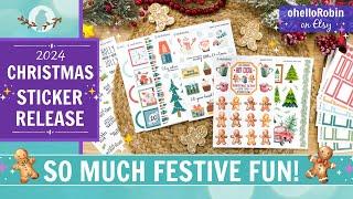 Christmas Sticker Release | ohelloRobin Etsy Shop | Decorative & Functional Planner Stickers