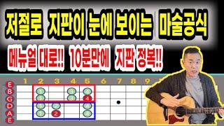 기타지판 외우기 !!  반복 규칙만 알면  계명이 보인다.  10분만에외워지는  암기법!! ( fingerboard)