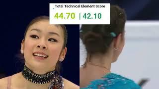 Short Program World Record Battle Yuna Kim Evgenia Medvedeva