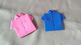 CARA MUDAH MELIPAT BAJU KEMEJA KERTAS ORIGAMI