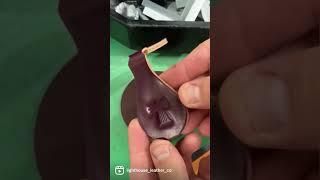 Making a thick #horween #keyfob to a high polish #handmade #leathercraft #handmadeleather