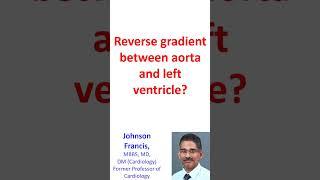 Reverse gradient between aorta and left ventricle