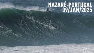 Giant Nazaré on a West Swell, Skim Boarding, Surfing and Foiling Show - RAWFILES - 09/JAN/2025 - 4K