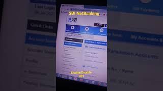 Enable Disable UPI accounts | SBI NetBanking | #shorts #mixmate22