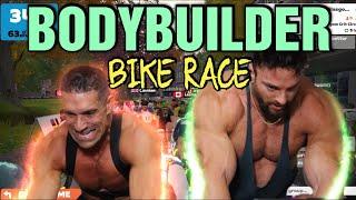 Bodybuilders Attempt A Zwift Race