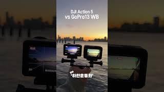 DJI 액션5 프로 VS 고프로13 색온도 비교