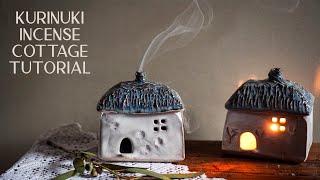 Kurinuki Botanical Incense Cottage Tutorial - How I make my cottages for burning incense cones