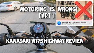 Kawasaki W175 Highway Review | Fact-Check: Shumi/MotorInc IS TOTALLY WRONG!