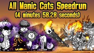 Battle Cats Beating All Manic Cats Speedrun (Mostly Cheese)